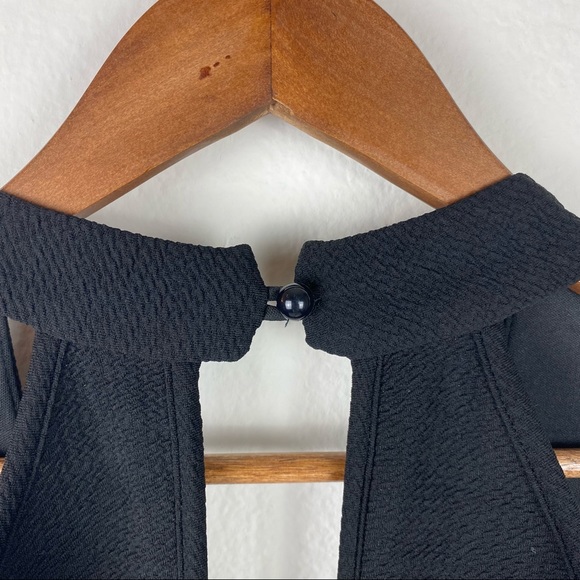 SARAH LA Black Asymmetrical Romper Keyhole Back - Picture 5 of 9